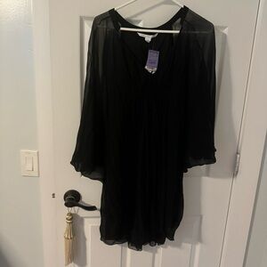 Diane Von Furstenberg Black Dress / Top / Beach Cover Up